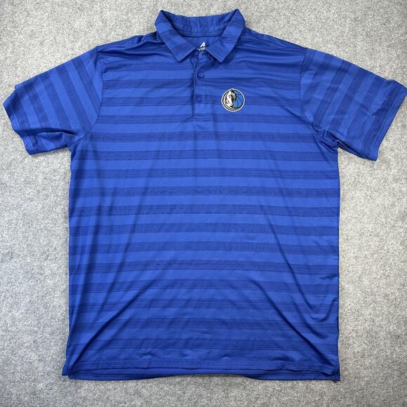 Antigua Other - Dallas Mavericks Shirt Mens XL Blue NBA Basketball Antigua Striped Golf Polo
